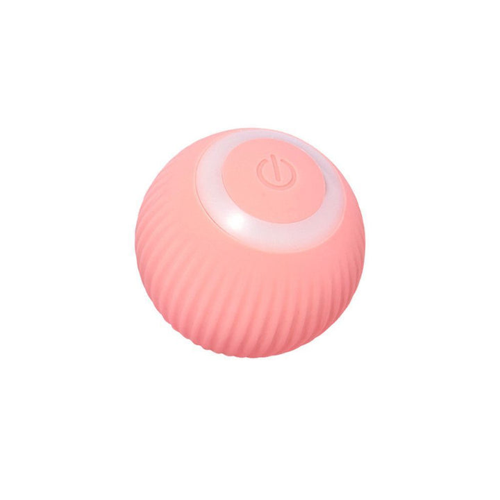 Rosa & blauer interaktiver Katzen-Spielball mit LED für Stubentiger. Automatisches Katzenspielzeug bietet Spaß.