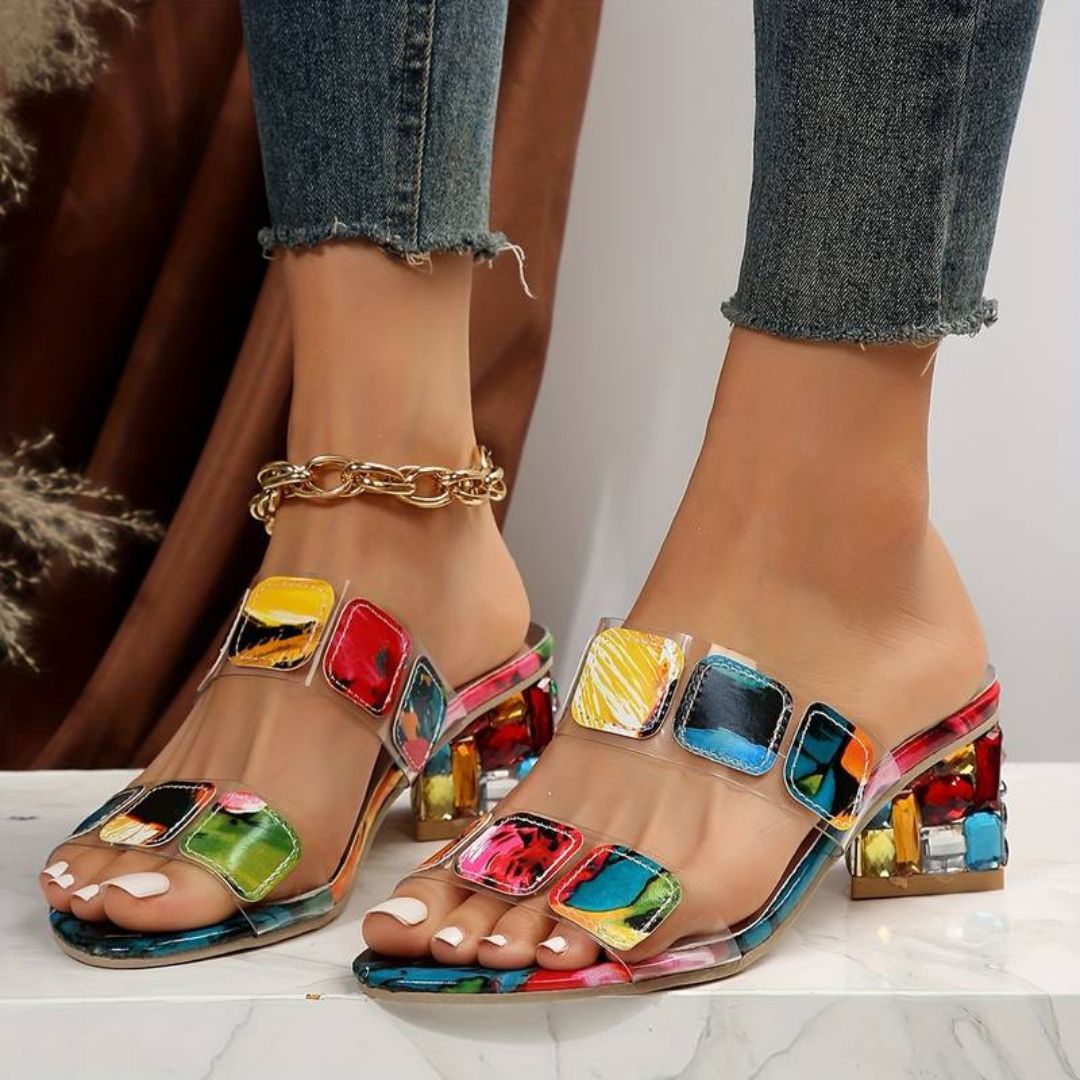 Damen Glitzer Sandalen in elegantem Design, bequem & luftig für den Sommer. Funkelnde Freizeitschuhe.