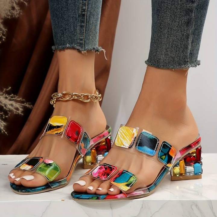 Damen Glitzer Sandalen in elegantem Design, bequem & luftig für den Sommer. Funkelnde Freizeitschuhe.