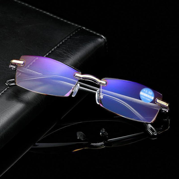 Leichte Unisex Gleitsichtbrille aus TR90/Titan, progressiv mit Blaulichtfilter & UV-Schutz für Sehkorrektur.