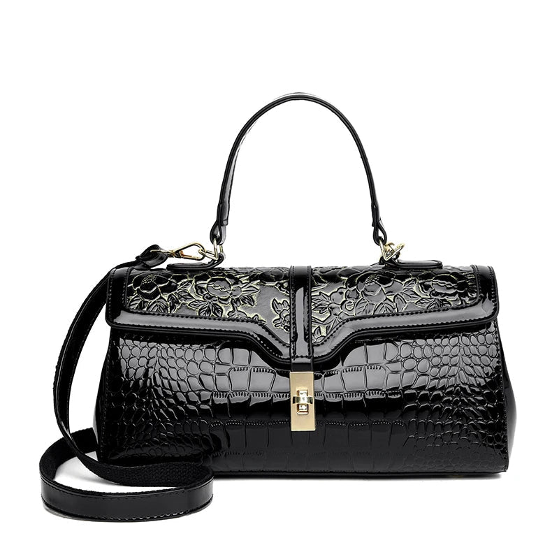Geräumige Damen Schultertasche in luxuriösem Design, mit praktischem Reißverschluss.