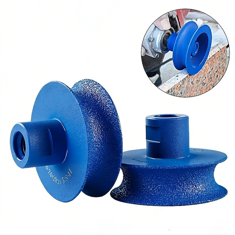 Robuste Schleifscheibe (74mm) für Winkelschleifer zur schnellen Steinbearbeitung, ideal für Profiwerkzeug.