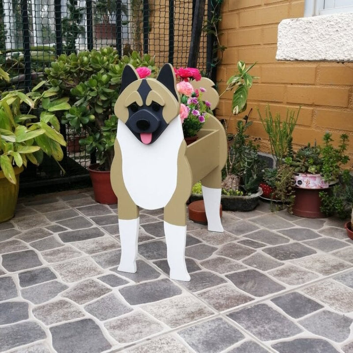 Kleiner Hunde-Blumentopf, ideal für Kräuter, Geschenkidee für den Gärtner.