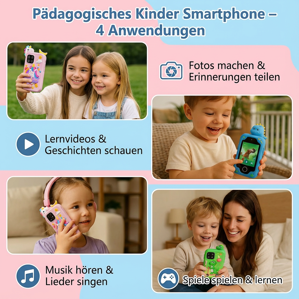 Musikalisches Kinder Smartphone Lernspielzeug, pädagogisch wertvoll, fördert Kreativität & Lernen.