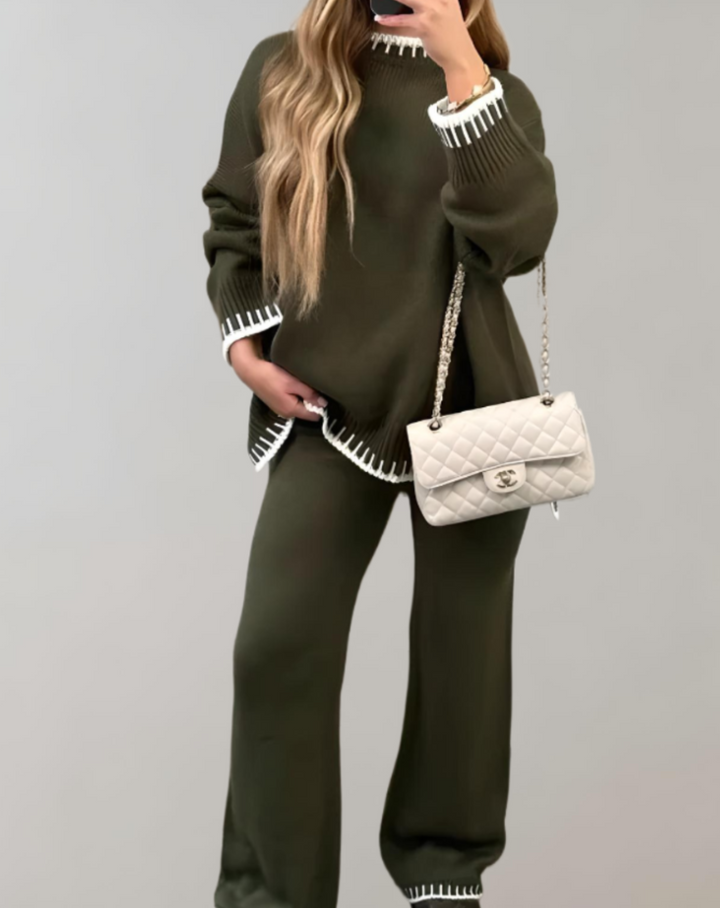 Stilvolles Damen Set, zweiteilig, für ein elegantes Frauen Outfit. Ideal als Business Casual oder bequemes Freizeit-Set.