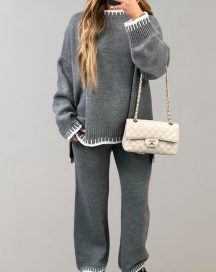Elegantes Damen Set, zweiteilig, stilvoll für Business Casual & Freizeit. Dieses vielseitige Frauen Outfit ist ganzjährig tragbar.