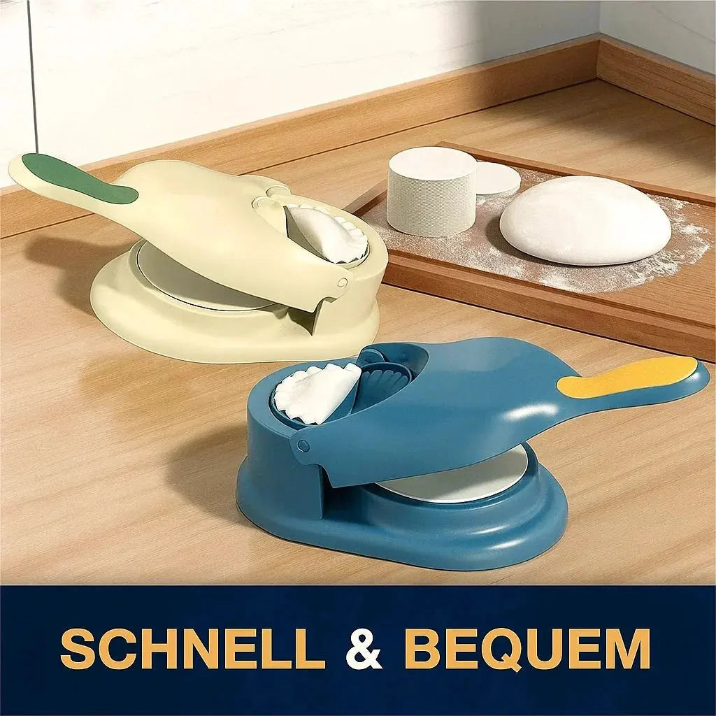 Einfacher manueller Teigtaschenformer & Dumpling Maker, Teigpresse für perfekte Knödel & Gebäck beim Kochen.