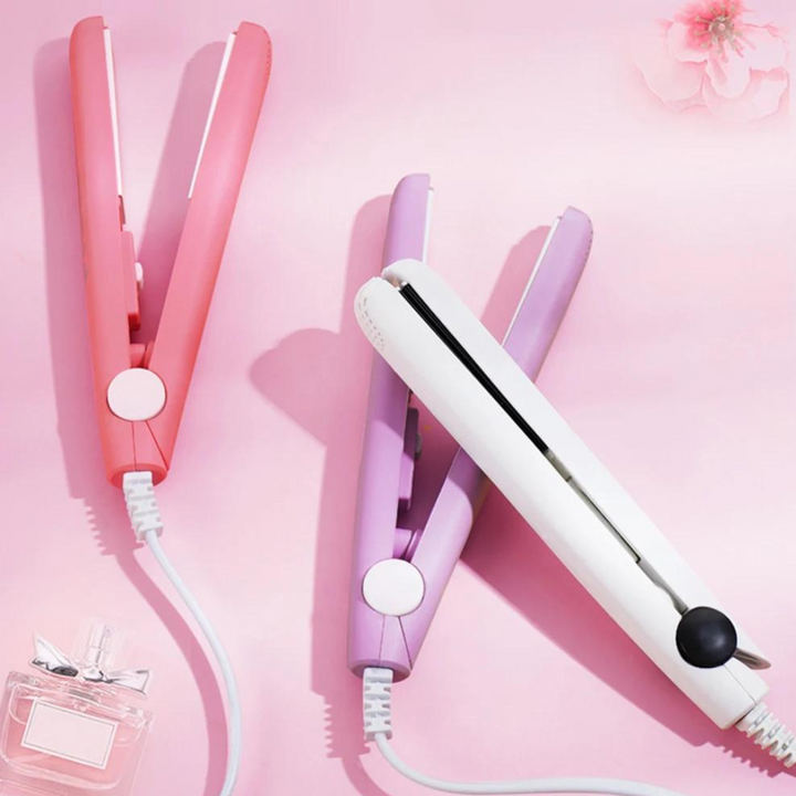 Glatte, glänzende Haare mit dem kompakten Mini Glätteisen. Keramikplatten schonen das Haar.