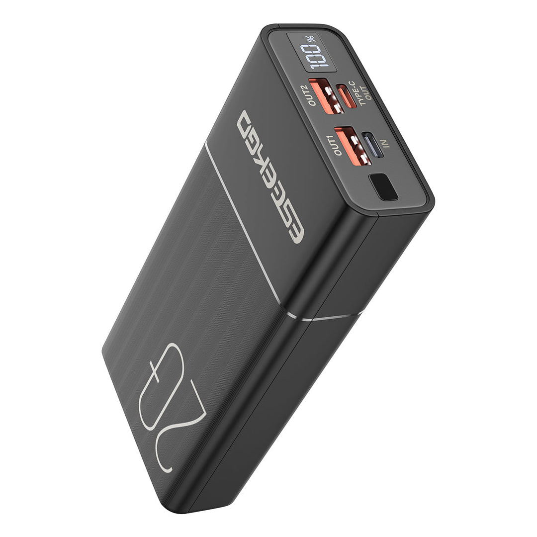 Universelle Schnelllade-Powerbank 20000mAh, perfekt für Handy & andere Mobilgeräte, mit Display.