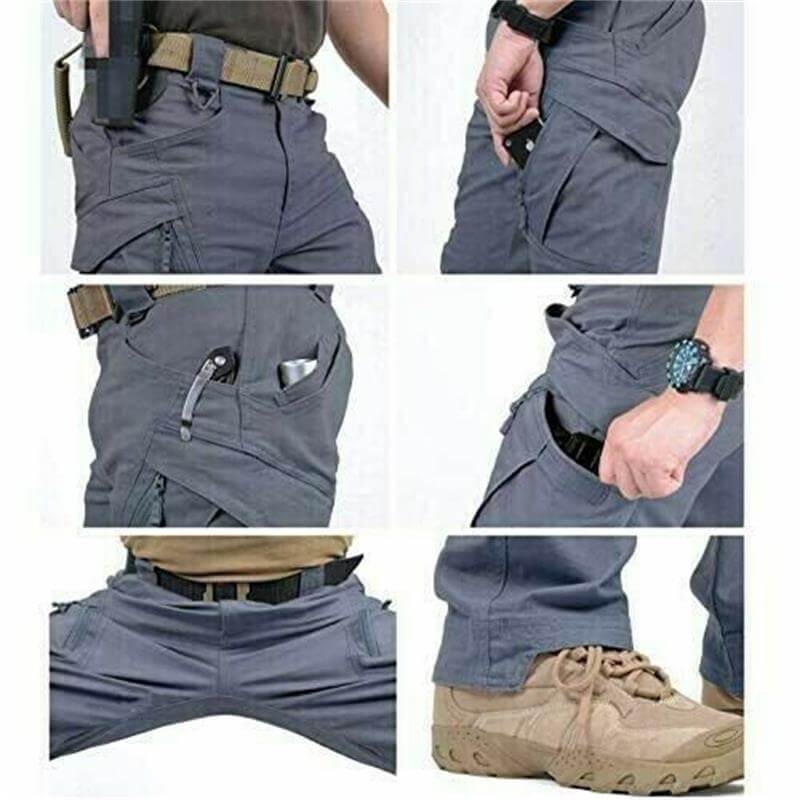 Herren Wanderhose, wasserdicht und reißfest, mit praktischen Cargotaschen; optimal für lange Touren.