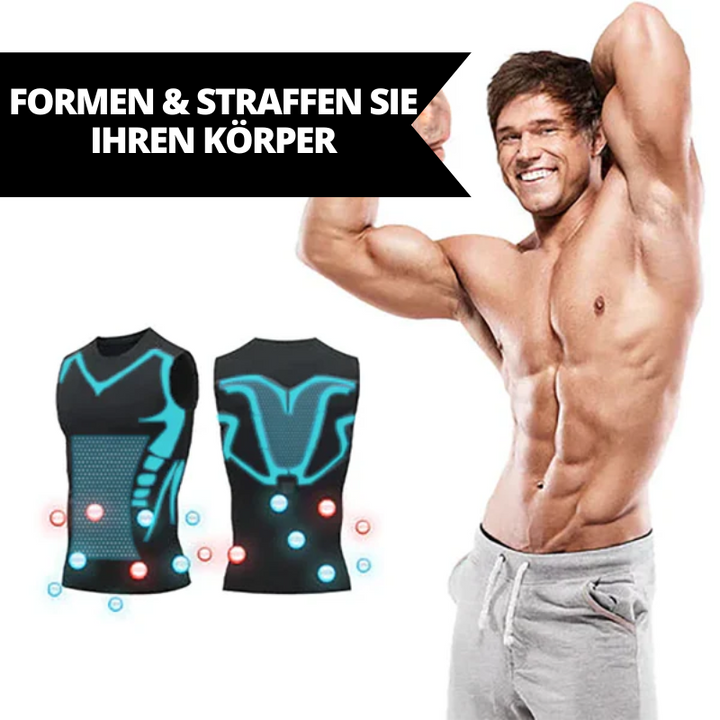 Herren Slimming Tanktop mit starkem Kompressionsbereich für Bauch und Brust.