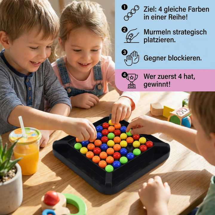 Buntes Farben Match Denkspiel, ein Geschicklichkeitsspiel für die ganze Familie. Antistress Logikspiel für Jung & Alt.