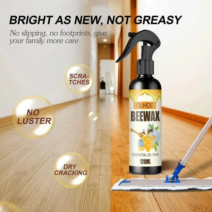Glänzende Holzmöbel dank Bienenwachs-Spray. Intensive Pflege, Schutz & Auffrischung für alle Hölzer.