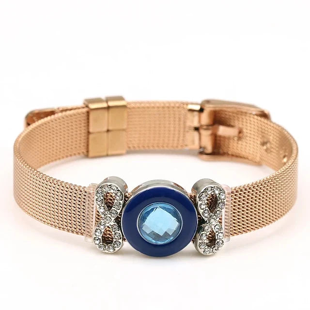 Glänzendes Accessoire: Zweifarbiges Mesh-Armband für Damen, passt zu jedem Outfit.