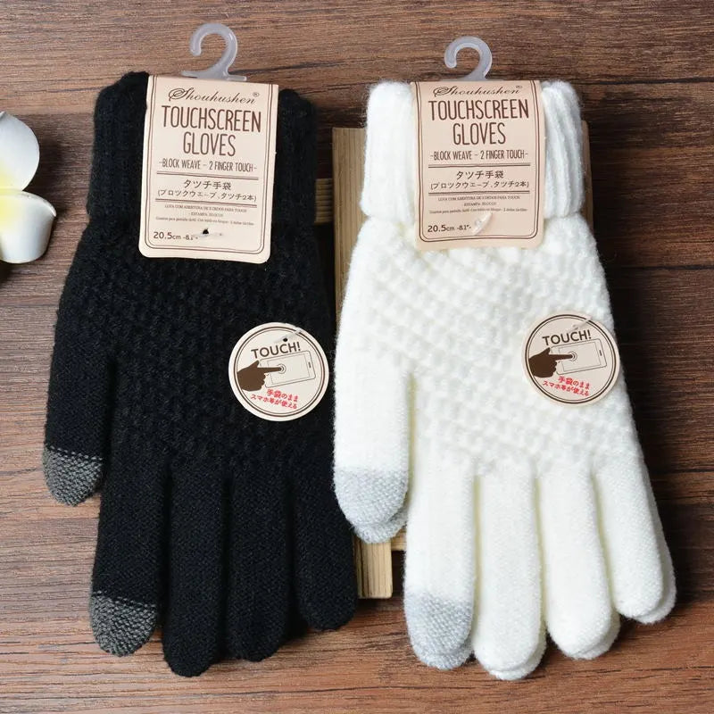 Gemütliche, warme Touchscreen-Handschuhe, unisex, gestrickt, perfekt für Wintertage & Outdoor.