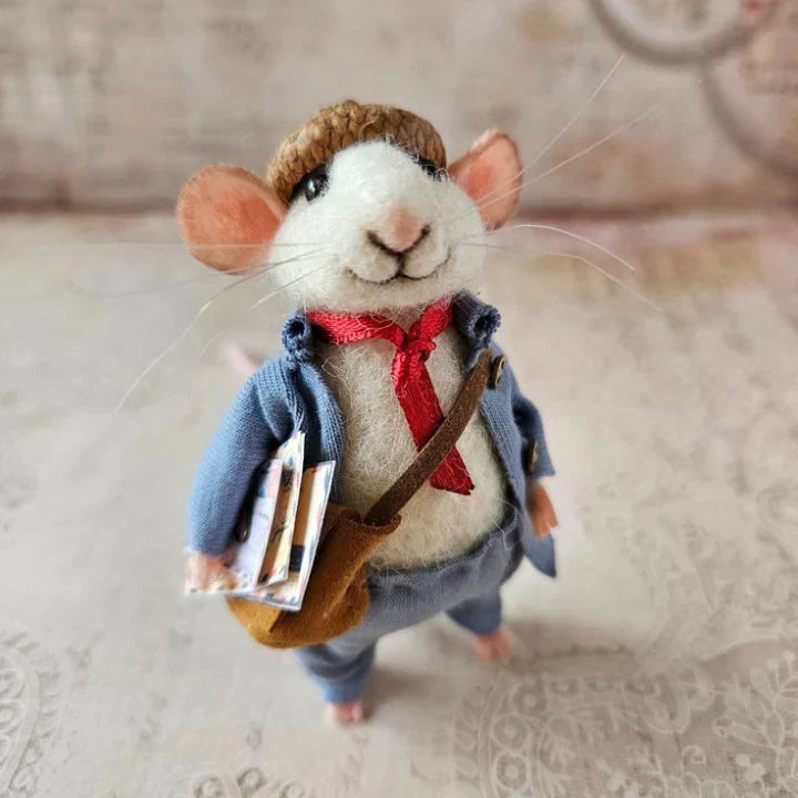 Unikat Filzmaus, handgemacht, bezaubernde Tierfigur, vielseitig einsetzbar als individuelle Deko.