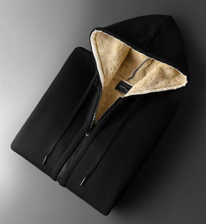 Stylische Winterjacke für Damen in Übergröße, warm, mit Kapuze und Reißverschluss, für Outdoor.
