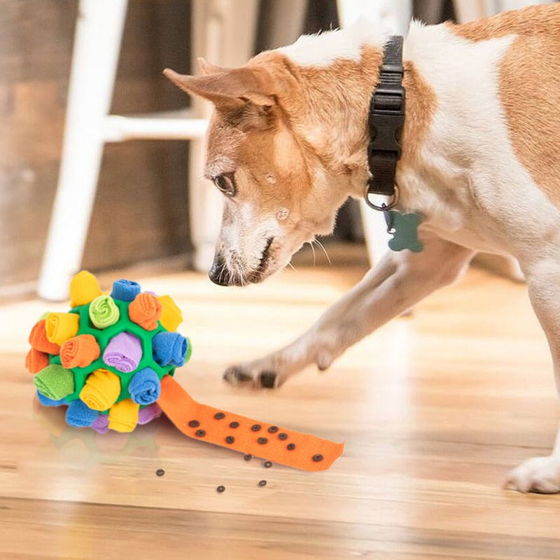 Hundeschnüffelball: Interaktives Intelligenzspielzeug für Hunde zur Futtersuche & Beschäftigung mit Leckerlis.