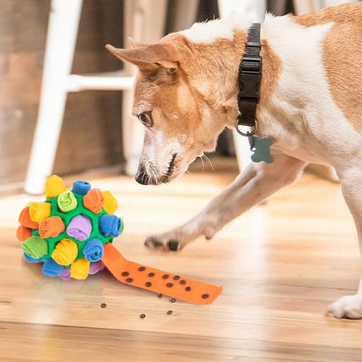 Hundeschnüffelball: Interaktives Intelligenzspielzeug für Hunde zur Futtersuche & Beschäftigung mit Leckerlis.
