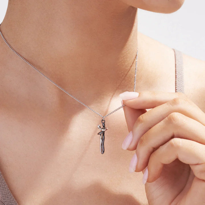 Elegante Liebeskette für Paare aus S925 Silber. Zeigt tiefe Beziehung & Romantik. Unisex Schmuckstück.