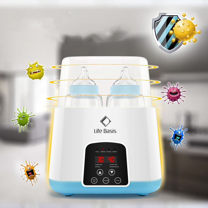 Multifunktionaler Flaschenwärmer & Sterilisator für Babyflaschen, Babynahrung; schnelle und sichere Babypflege.