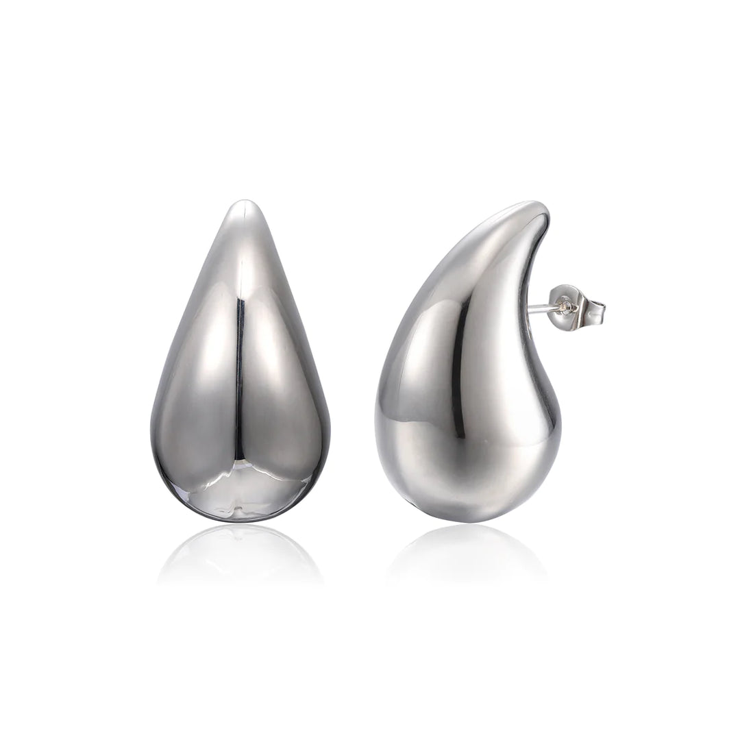 Moderne Tropfenohrringe GlimmerDrops, goldener Damenschmuck, schimmernd und elegant für Frauen.
