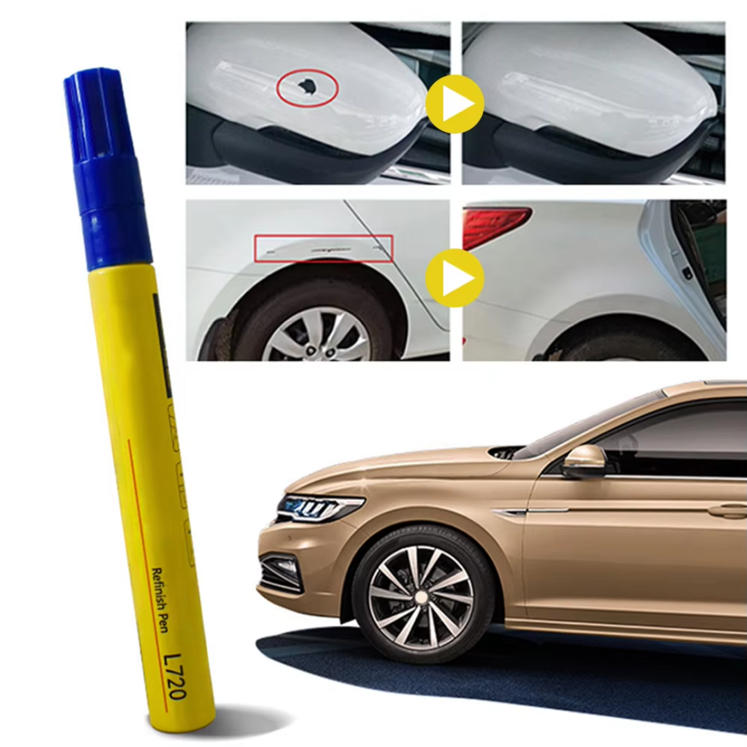 Vorher/Nachher: Kratzerentferner Lackstift repariert Lackschäden schnell und effektiv, schützt vor Rost am Autolack.