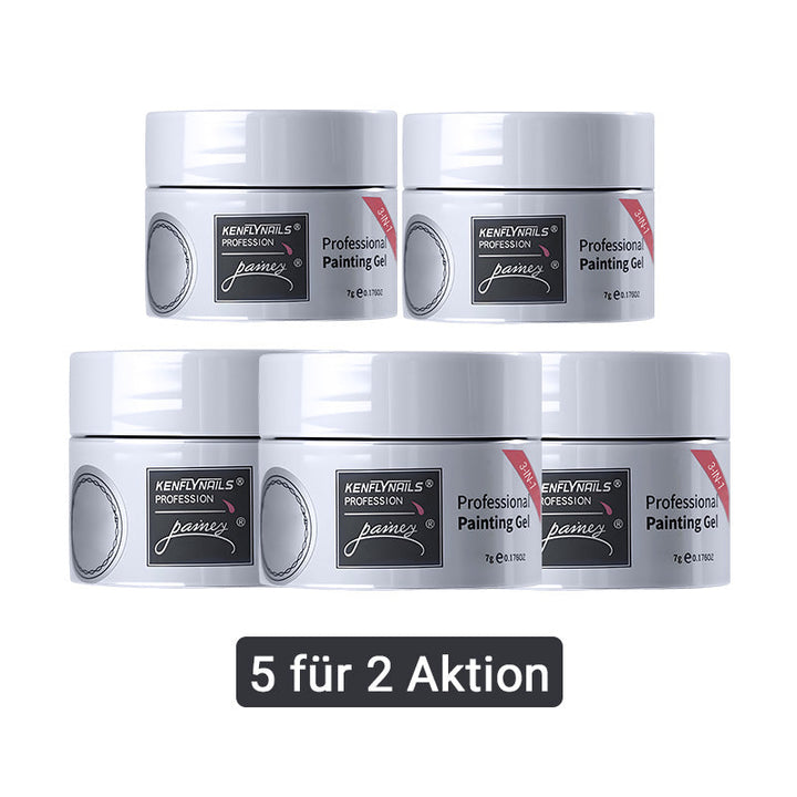 Multifunktionales Nagelhaftgel auf Frisiertisch. Transparentes 3-in-1 Gel für makellose Nagelbasis & Gelnagel-Maniküre.