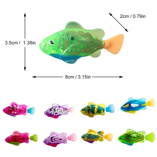 Unterhaltsames Katzenspielzeug: Lebensechte schwimmende Fische für interaktives Spielen.