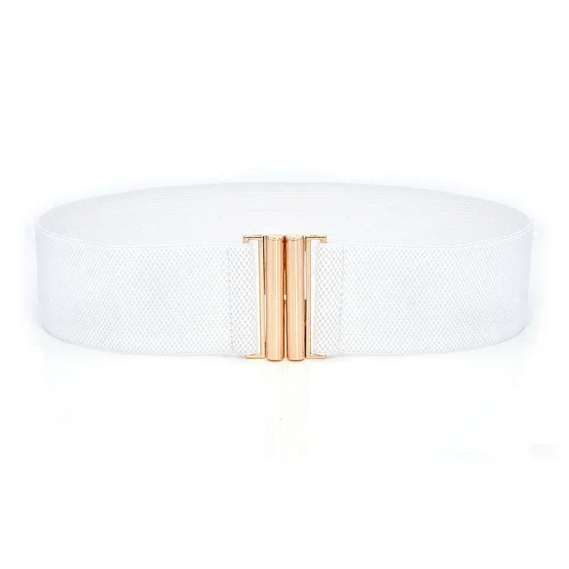 Modischer roter Damengürtel, dehnbar und schlank. Perfektes Modeaccessoire, betont die Taille für eine elegante Figur.