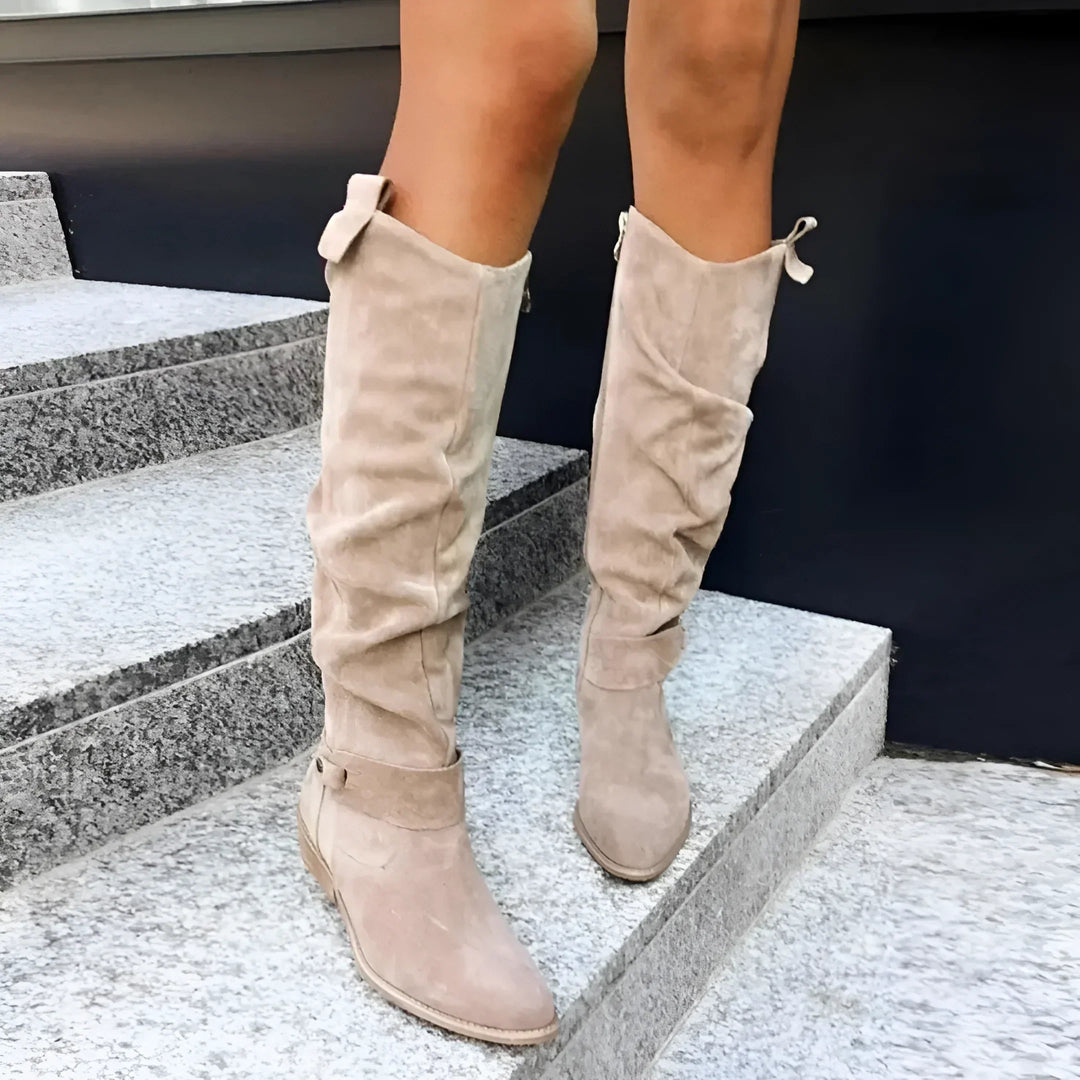 Damen elegante Winterstiefel, schwarz, gedämpft für hohen Tragekomfort im Alltag.