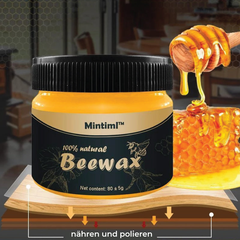 Glänzendes Holz dank Bienenwachs Möbelpolitur 80g. Intensive Holzpflege, Schutz & Glanzfinish für Möbel.