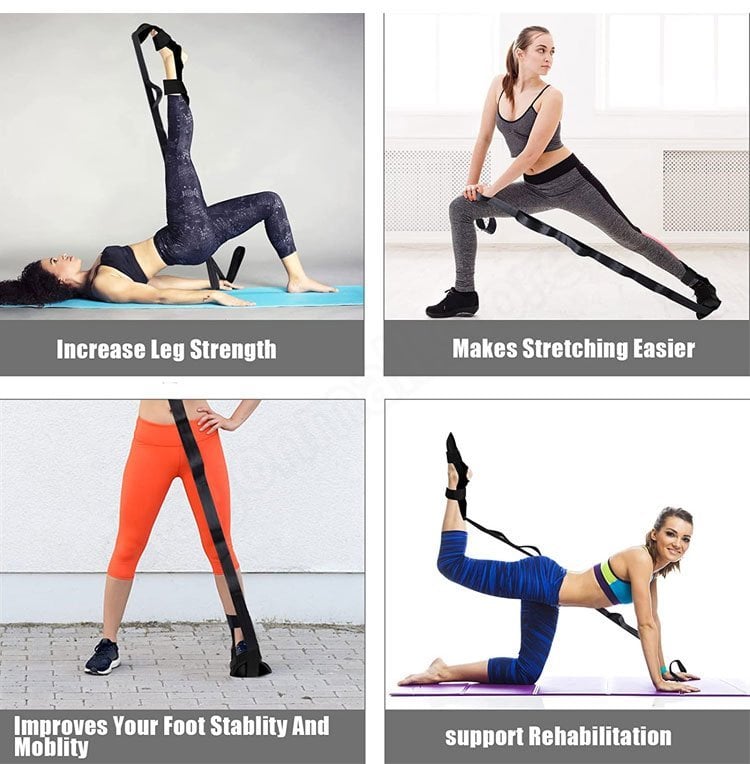 Effektiver Dehngurt für Unisex Yoga und Pilates, optimiert die Flexibilität, Beweglichkeit und Muskelfaszien.
