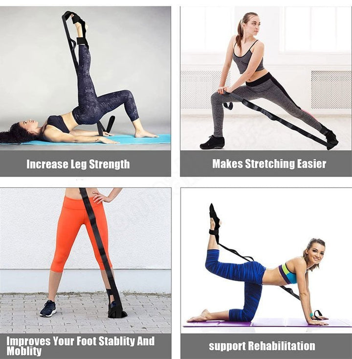 Effektiver Dehngurt für Unisex Yoga und Pilates, optimiert die Flexibilität, Beweglichkeit und Muskelfaszien.