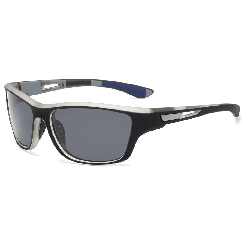 Rote polarisierte Sportbrille für Herren, UV-Schutz, ideal für intensive Aktivitäten.
