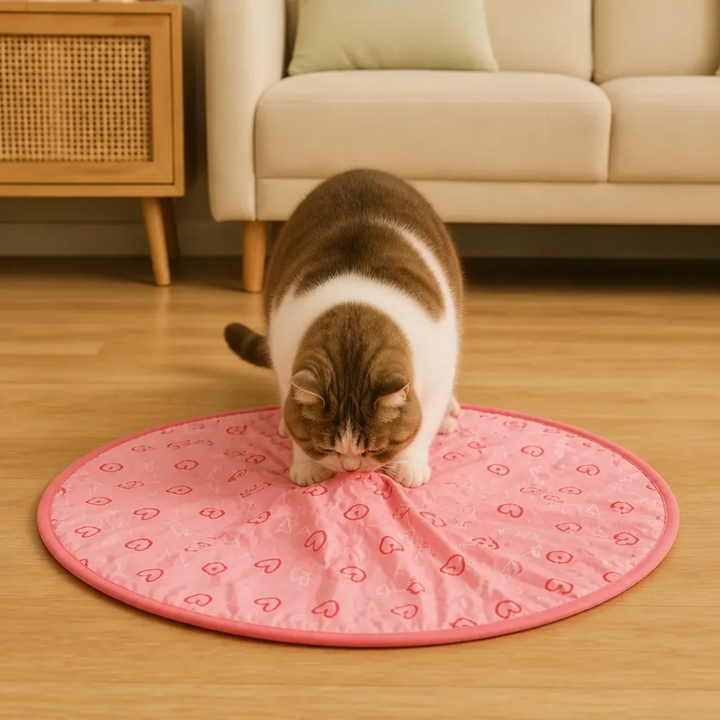 Katzenspielzeug Versteck mit versteckten Elementen animiert zum spannenden Versteckspiel & Jagdspaß.