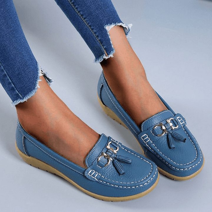 Elegante Damen Mokassins, stylische Slipper für den Sommer. Bequem & rutschfest für Alltag & Freizeit.