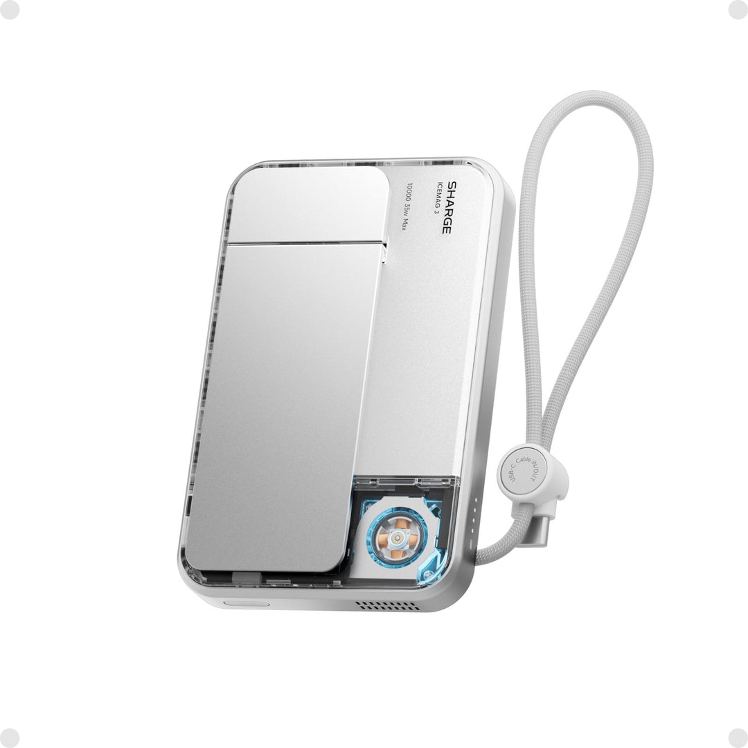 Magnetische Powerbank 10.000 mAh mit Qi2 25W Wireless & 35W USB-C Schnellladung für Smartphones.