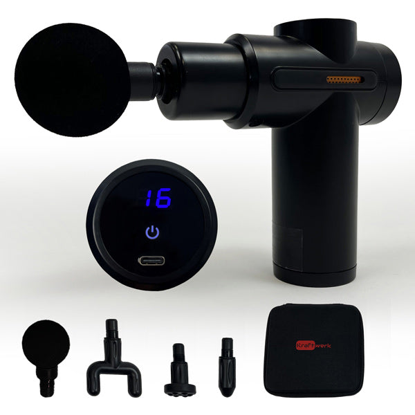 Perkussions-Massagepistole zur Linderung von Muskelkater, Sportmassage & Regeneration, mit USB-C.
