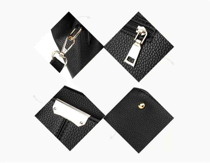 Damen Handtasche kombiniert mit einem eleganten Outfit. Zeigt vielseitige Styling-Möglichkeiten.