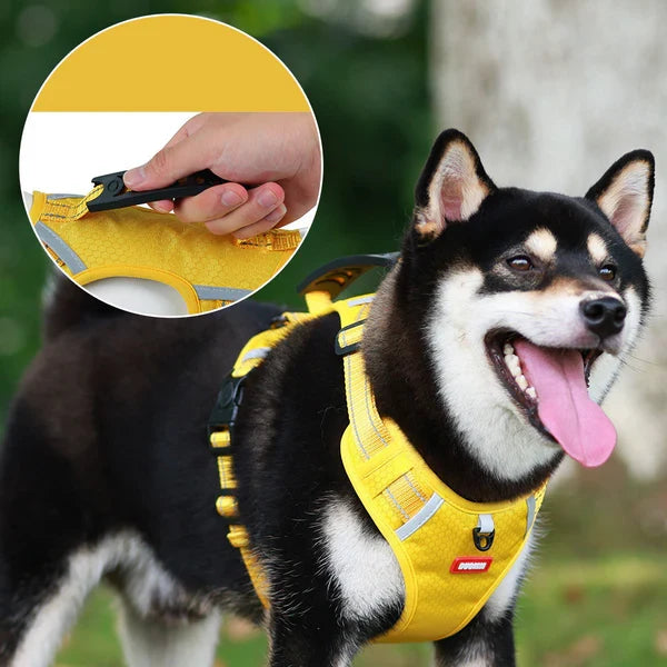 Reflektierendes Anti-Zug Hundegeschirr für sicheren Komfort beim Spaziergang mit Ihrem Hund.