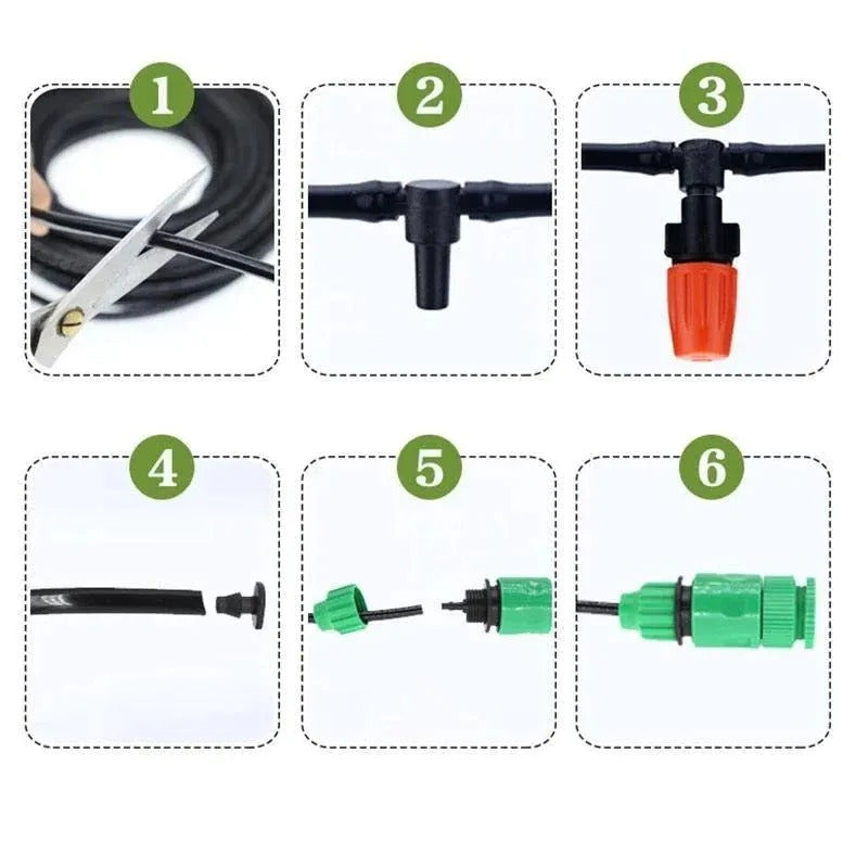 Nie wieder manuell gießen: AquaFlow PRO automatisches Bewässerungssystem für mühelose Gartenbewässerung.