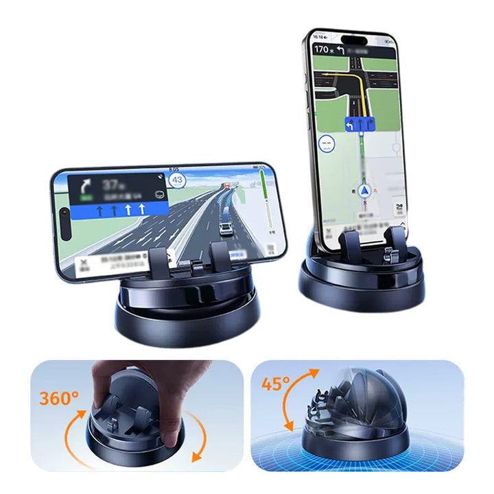 Auto-Handyhalterung für Navigation, 360° drehbar & verstellbar, sichere Sicht auf GPS-App während der Fahrt.