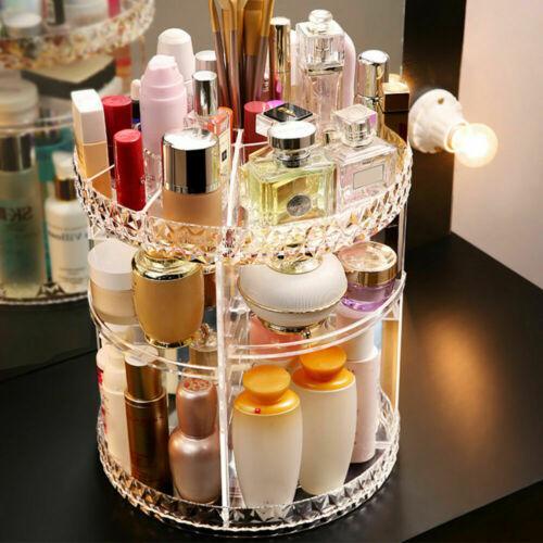 Geräumiger drehbarer Kosmetik Organizer aus Acryl. Schafft Ordnung für Make-up & Beauty-Produkte. Ideale Aufbewahrung.