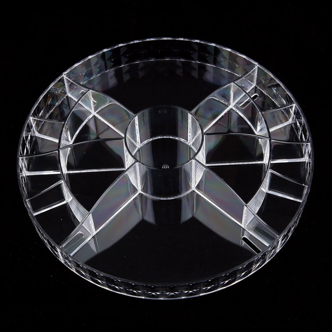 Funktionaler, 360° drehbarer Kristall Kosmetik Organizer. Transparente Aufbewahrungslösung für Make-up & Beauty-Zubehör.
