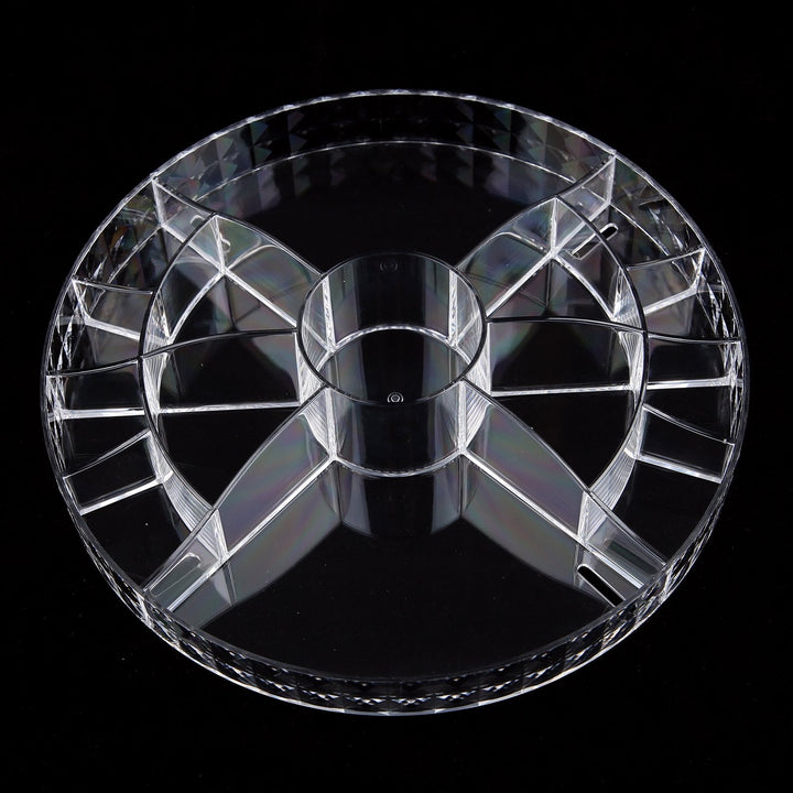 Funktionaler, 360° drehbarer Kristall Kosmetik Organizer. Transparente Aufbewahrungslösung für Make-up & Beauty-Zubehör.