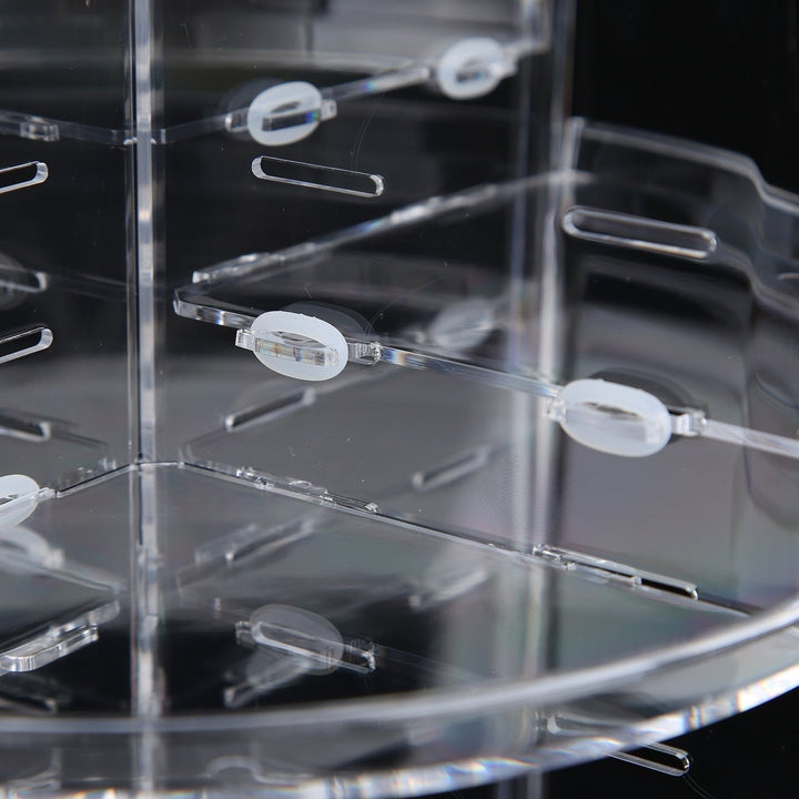 Stilvoller Kristall Kosmetik Organizer, drehbar. Bringt Ordnung ins Bad. Perfekte Make-up & Beauty-Aufbewahrung aus Acryl.