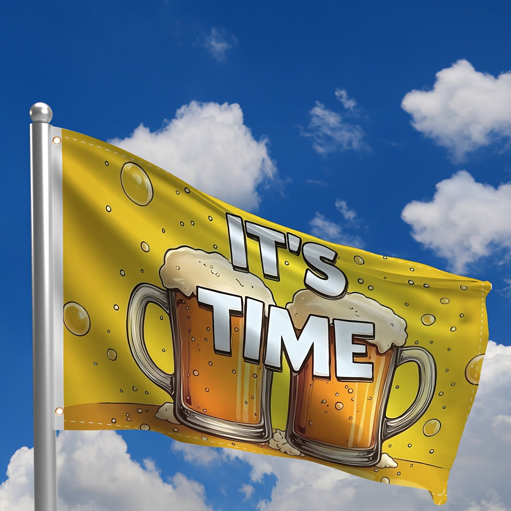 Feierliche Oktoberfest Bier Flagge "Prost" als wetterfeste Dekoration für Garten & Fest.