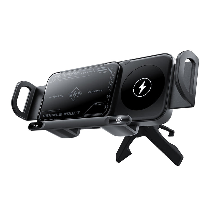 Universal Auto Handyhalter mit 15W Wireless Charging für Smartphones am Lüftungsgitter. Kfz Zubehör.