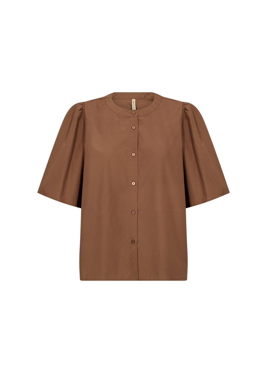 Damen Kurzarmbluse mit Rundkragen, elegant und vielseitig. Perfektes Sommer-Oberteil für Büro und Freizeit.